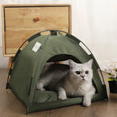 Cozy Winter Cat Tent Bed