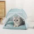 Cozy Winter Cat Tent Bed