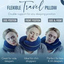 Ergonomic Travel Neck Pillow – Double Head & Chin Support