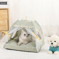 Cozy Winter Cat Tent Bed
