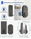 Tuya Smart Fingerprint Door Lock with Bluetooth & Keypad