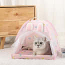 Cozy Winter Cat Tent Bed